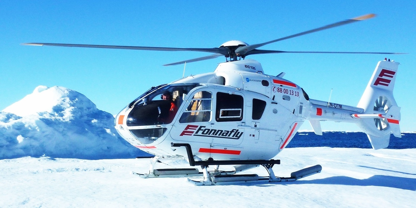 LN-OTM Fonnafly helicopter on snow mountains on Freestream