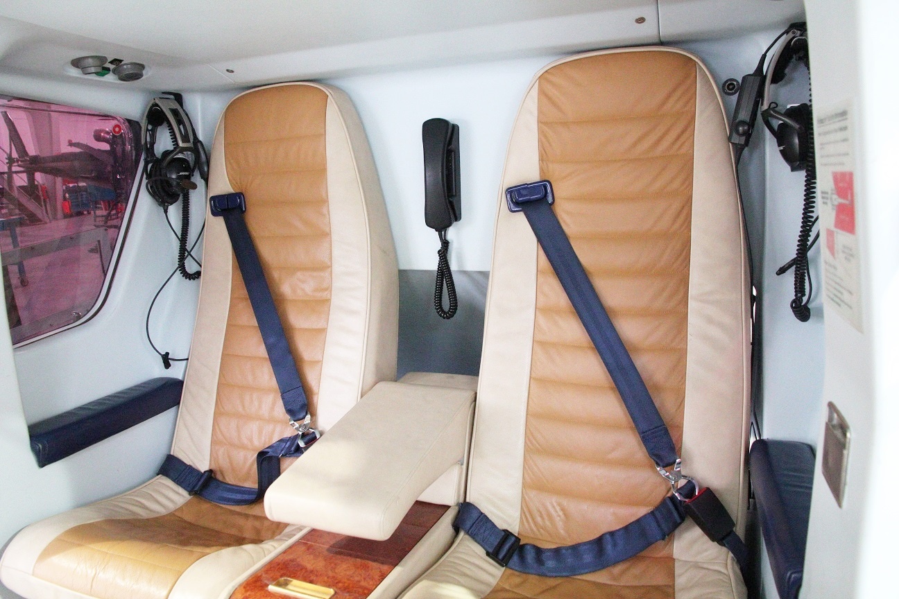 Rear seats of the Eurocopter EC135T1 S/N 0088 on Freestream