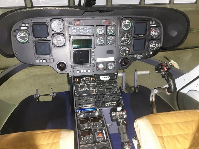 Cockpit within a helicopter